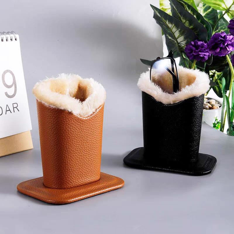 1Pc Winter Plush Eyeglass Holder Eyeglass Stand Display Stands Glass Shelf Sunglass Holder Polyester Cloth Eyeglass Stand