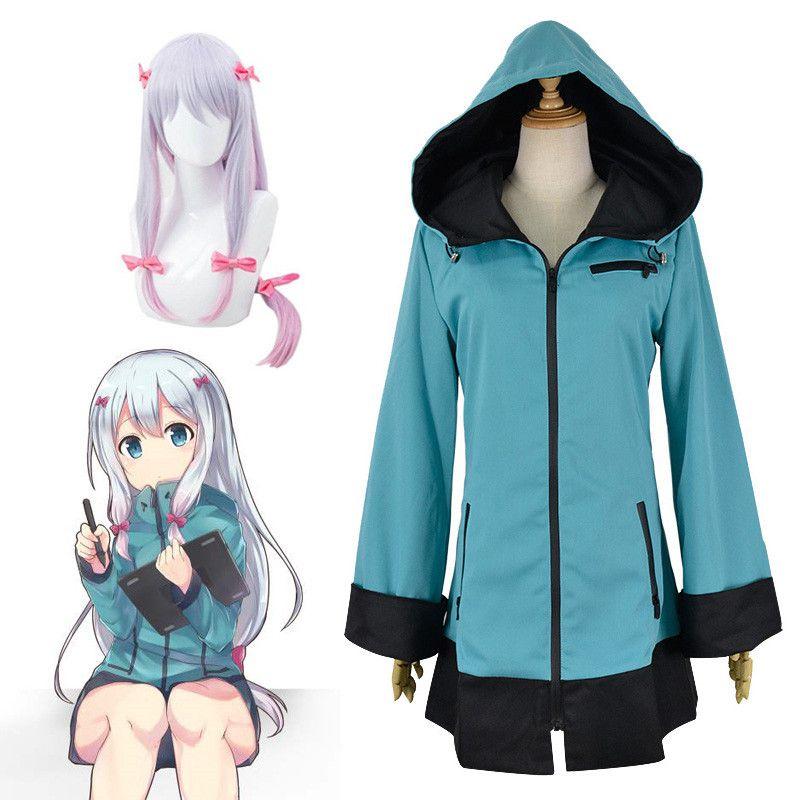 Sensei Eromanga Izumi Sagiri Zipper Costume Cosplay Halloween Jacket Coat Hoodie