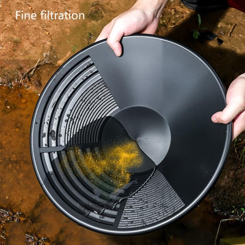 Bacinella d'Oro Resistente alla Corrosione Design Leggero a Tre Canali Per Pulizia Rapida Uso Esterno Lavorazione Minerale