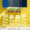 Large Stencils For Garden Fence 6PCS Reusable Flower Templates Painting Stencils For Wall Drawing Templates Art Crafts For Fence