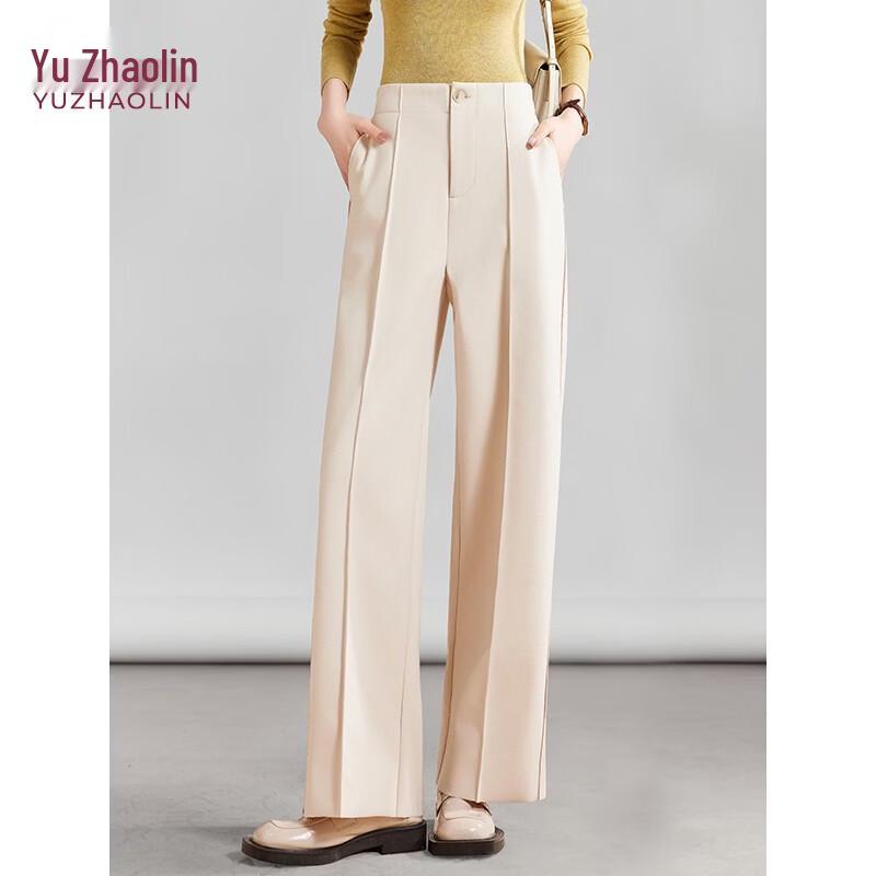 Yuzhaolin Women s High-Waist Wool Blend Straight Leg Pants M