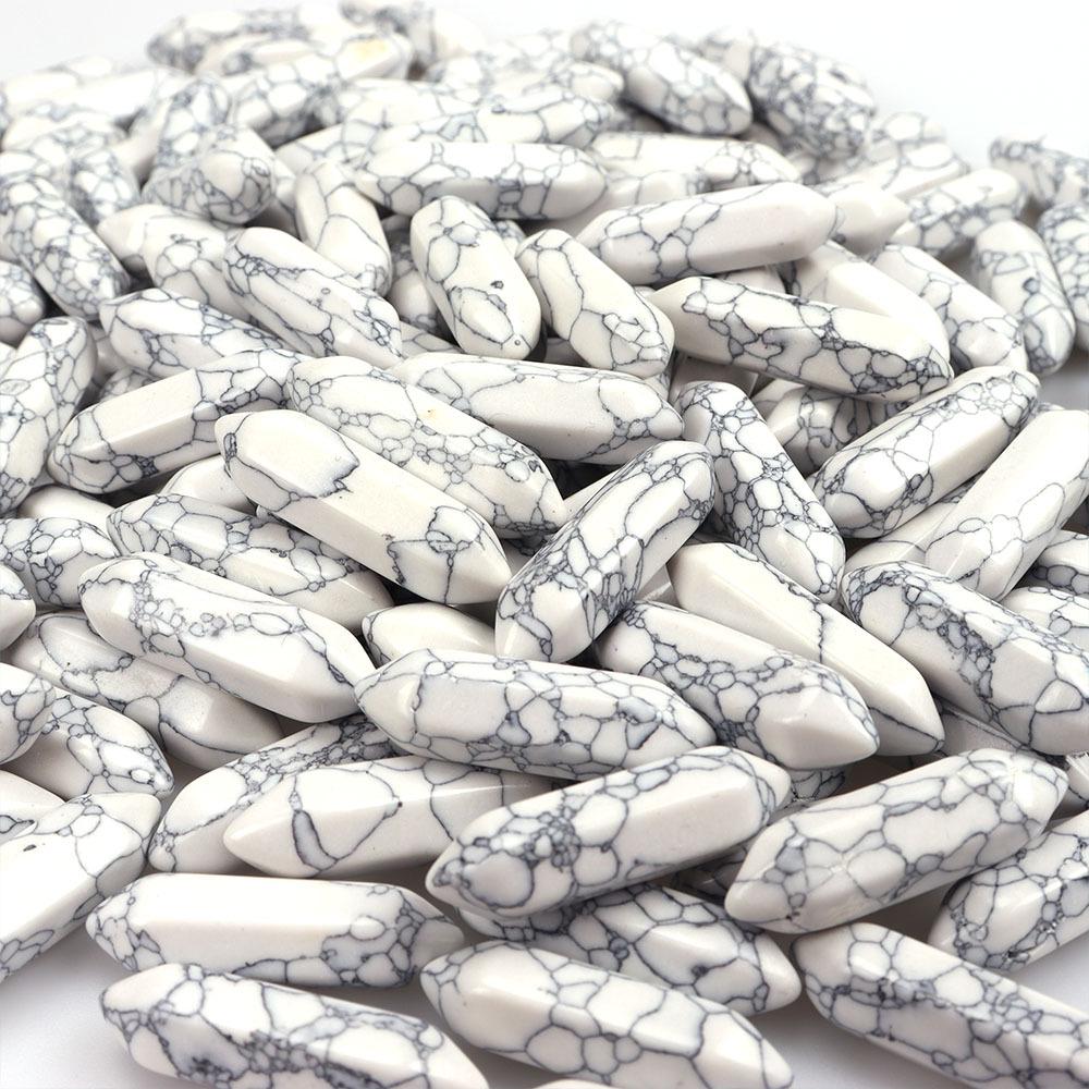 Sechseckiger Kugelkristall-Anhängerstein für DIY-Schmuck