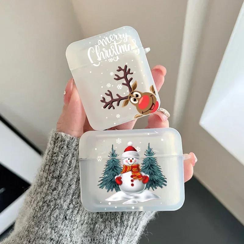 Merry Christmas New Year Earphone Case for Airpods 4th 3rd Pro 3 Soft Cover for Airpod 2 3 1 Protective Accessorie Shell Fundas