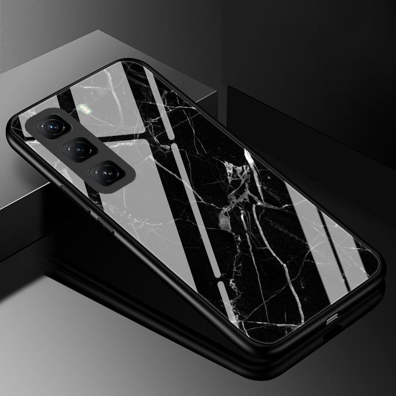 Tempered Glass Phone Case For Infinix Hot 50 Pro Plus Luxury Hard Back Bumper Cover for Infinix Hot50 Pro+ 4G Capa Hot 50i 50 5G