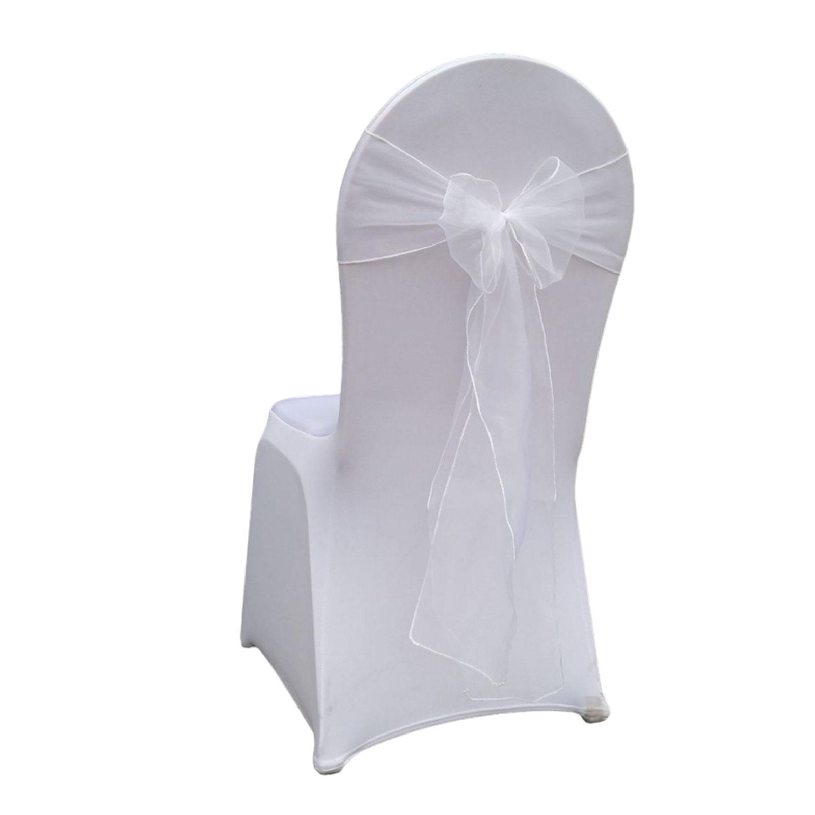 

Bows for Chair Covers Colorful Elegant Chair Sashes for Wedding Party Birthday Hotel Banques Decoration 19