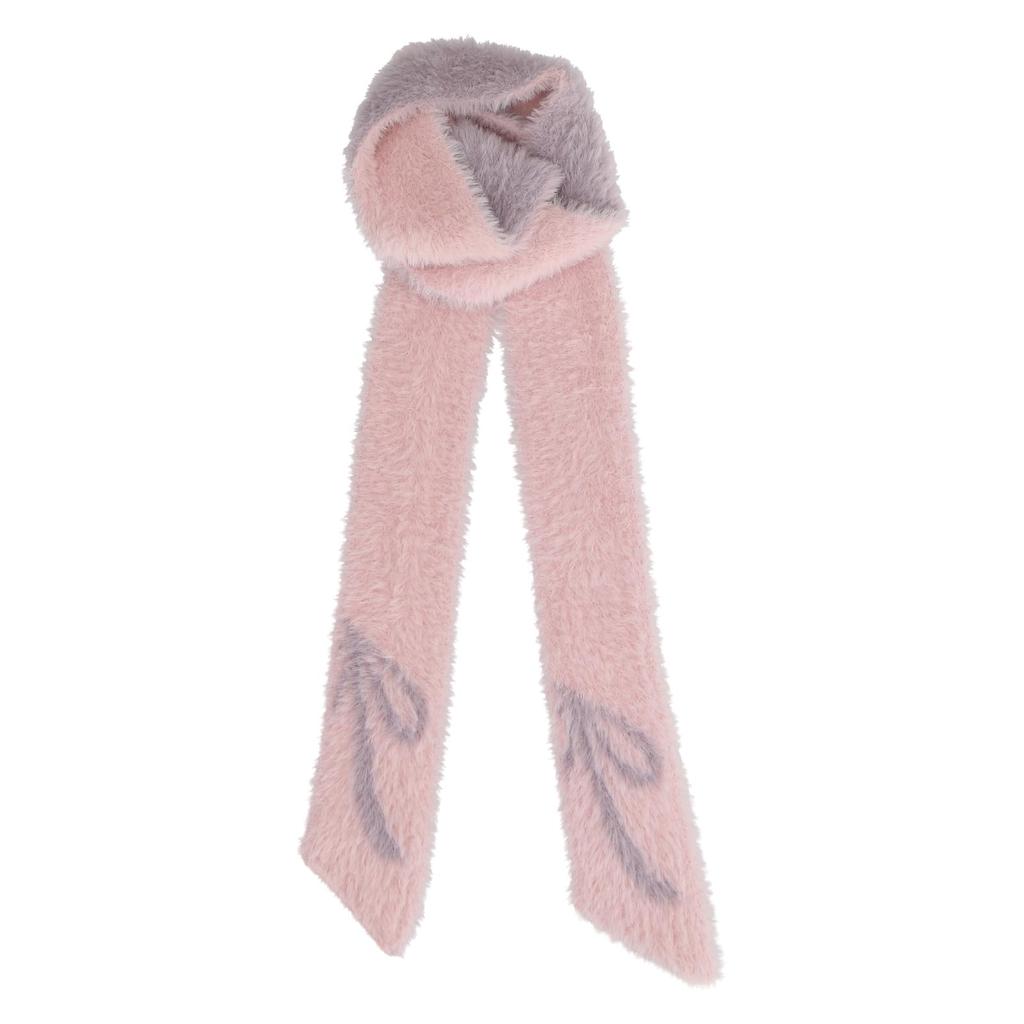 JILL STUART Women's Nylon Shaggy Scarf, Size 60106001, Pink, Dimensions: 8cm Wide x 190cm Long