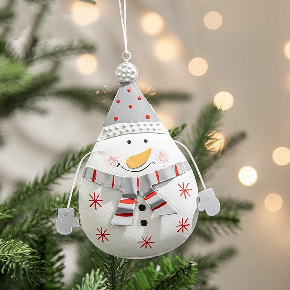 Nordic Style Xmas Tree Hanging Pendant Iron Snowflake Pendant  Party Favors