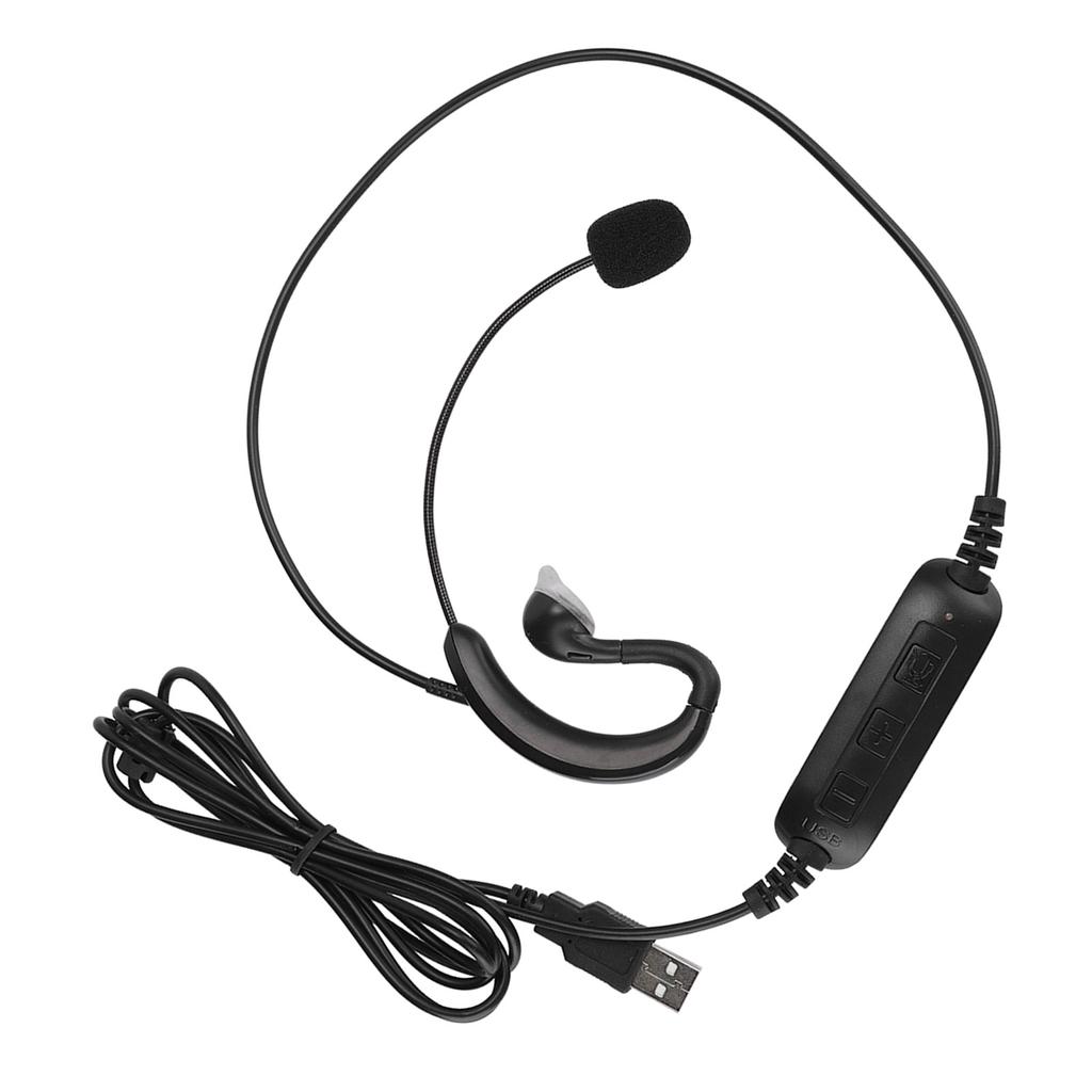 Ear Hook Headset USB Headphone Computer Notebook Accessory for Skype QQ MSN