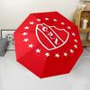 Club Atlético Independiente Print Automatic Umbrella, 8 Rib Iron Frame, Plastic Handle, Suitable for Outdoor Travel &Daily , Ideal Gift