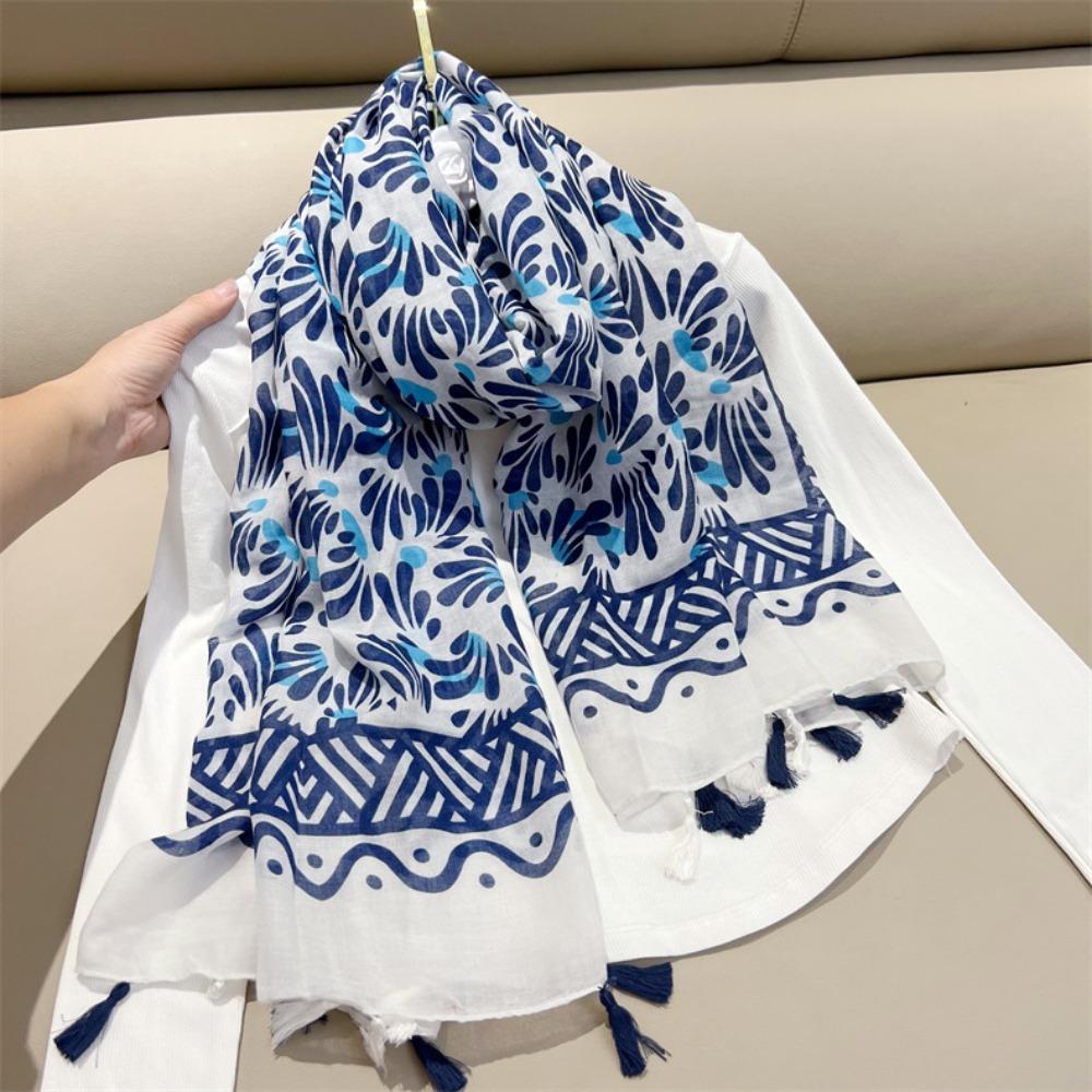 Cashew Print Women Tassel Scarf National Style Bohemian Shawl Fashion Travel Scarves  Winter Warm