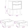 Nightstand Black 40 X 35 X 48 Cm Solid Pine Wood