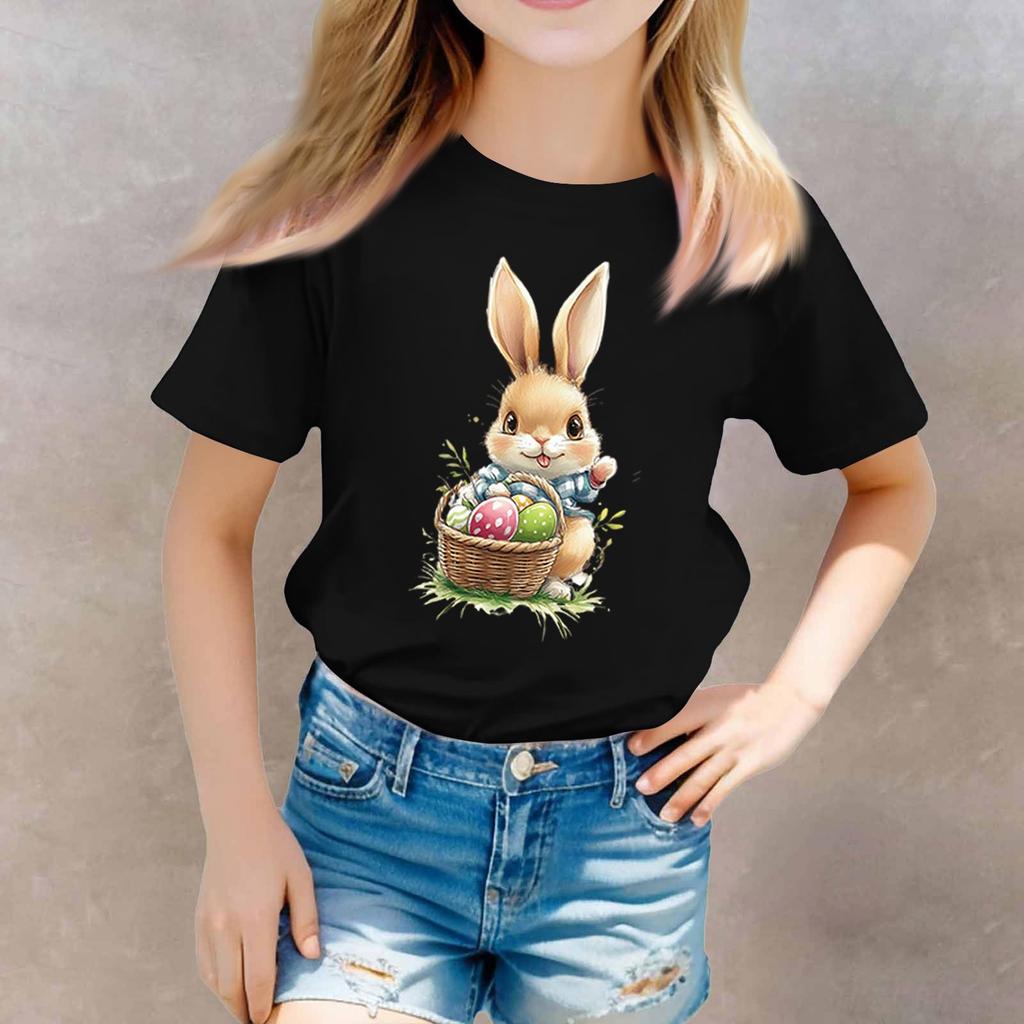 Toddler Girl Boy T-Shirts Kids Top Boys And Girls Printed Short Sleeved T-shirt