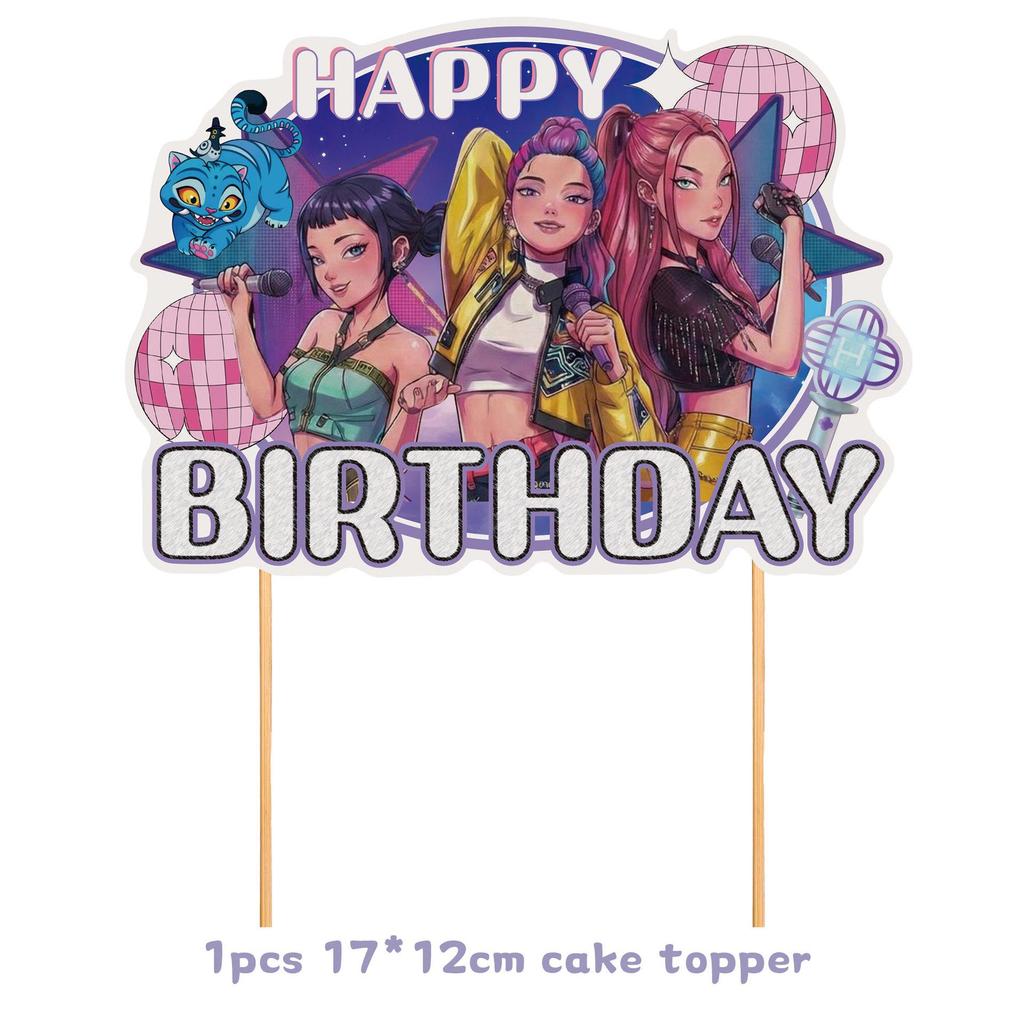 Demon Hunter Party Decorations Set: Banners, Cake Toppers, Balloons, Props for Theme Birthdays