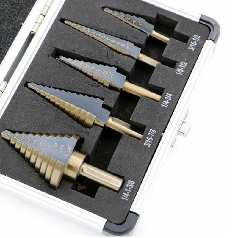 3/5Pcs Hss Cobalt Multiple Hole 50 Sizes Step Drill Bit Set Tools