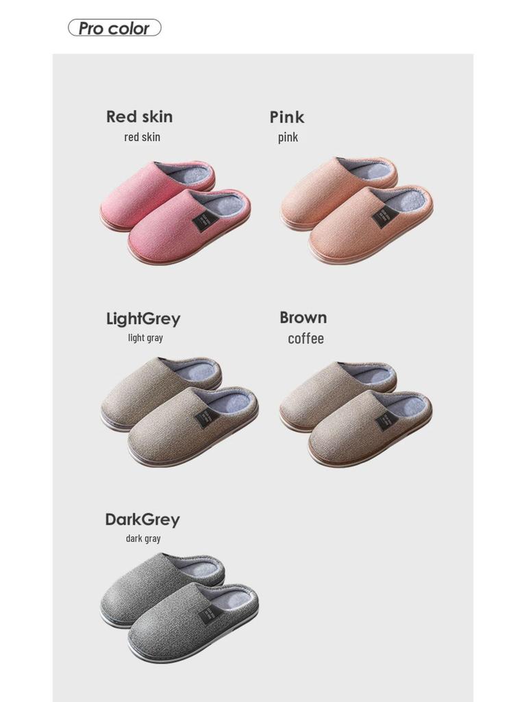 Pánské vnitřní bavlněné pantofle s tlustou protiskluzovou podrážkou - Podzim/Zima 2025 Teplý plyšový design