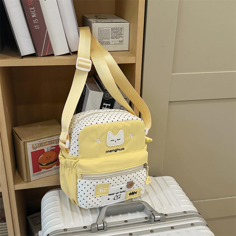 Taška přes rameno s potiskem kočky Studentská lehká crossbody taška