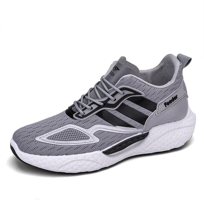 

Мужские кроссовки из сетчатой ​​ткани, повседневная обувь на шнуровке, корейская версия модных кроссовок унисекс 44 серый