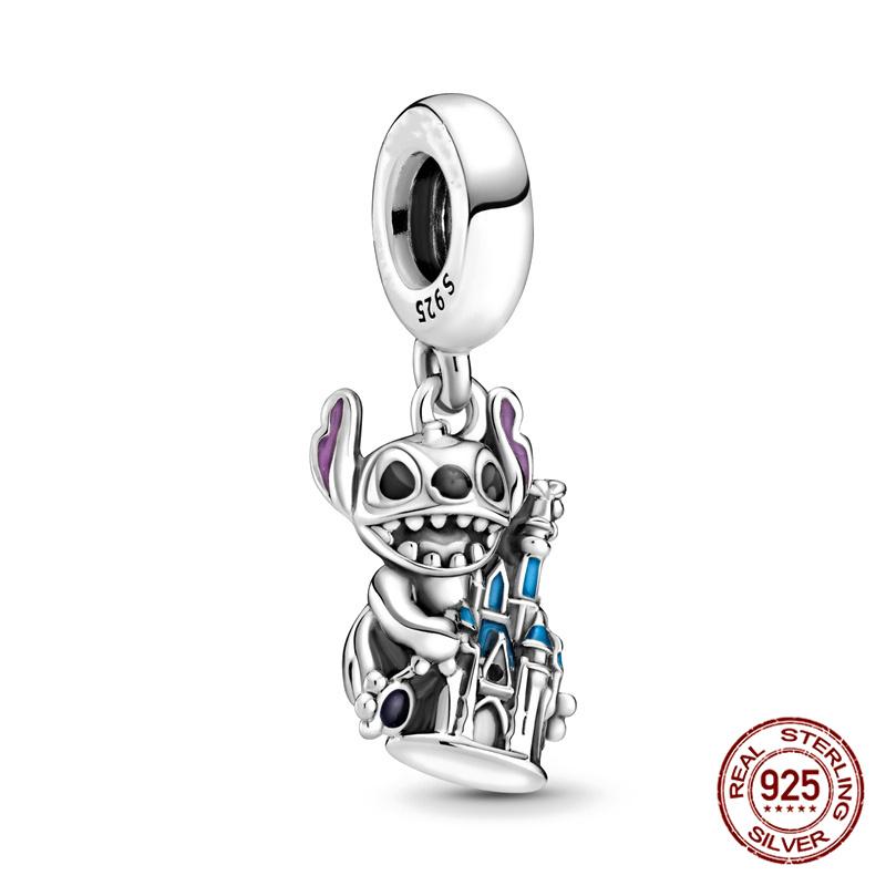 Echtes Sterlingsilber Dumbo Auf der Flucht Prinzessin Charms Perlenarmband Passend für Armband DIY Schmuckherstellung Geschenk für Frauen