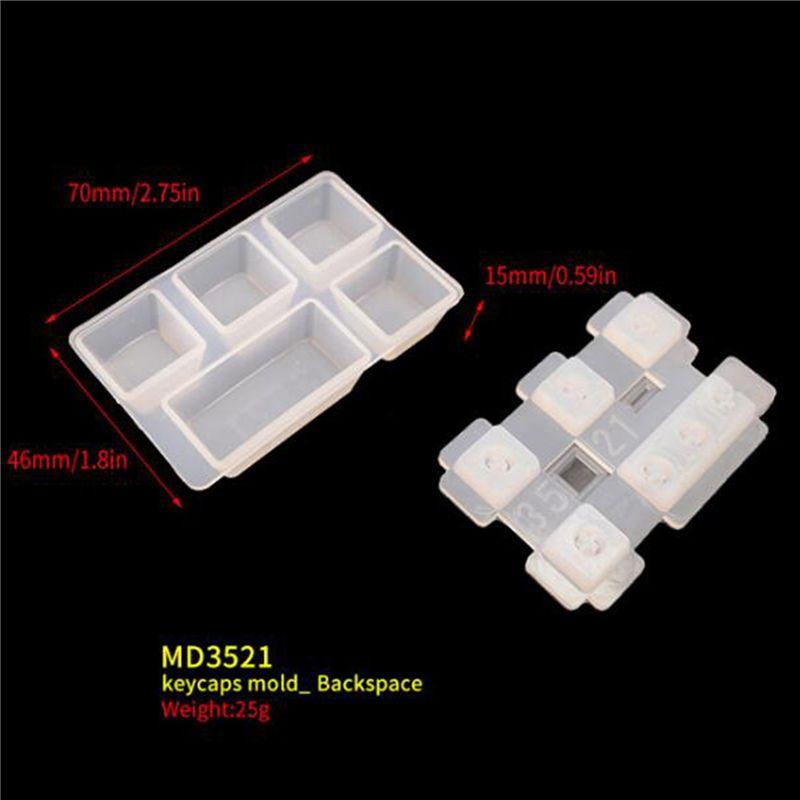 A74E-2 Set DIY Silicone Keycaps Resin Mold For Mechanical Keyboard Crystal Epoxy Molds For Cherry MX