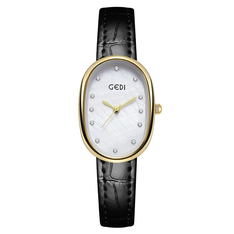 

Gadi Elegant Womens Vintage Quartz Watch With Leather Band Waterproof For Daily Wear Style E