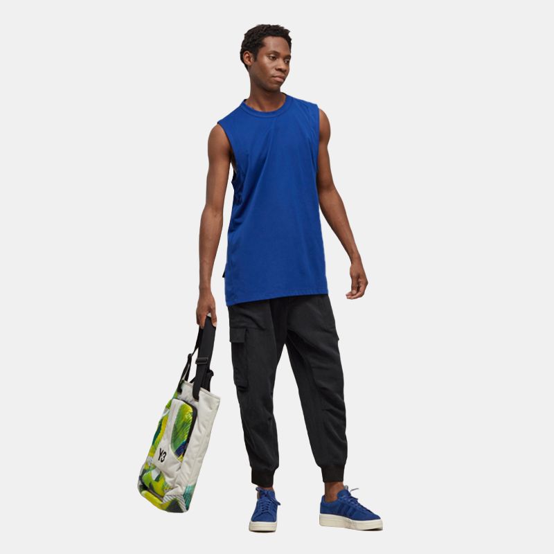 Y-3 Solid Color Loose Fit Cargo Pants Men Bottoms Black H63081