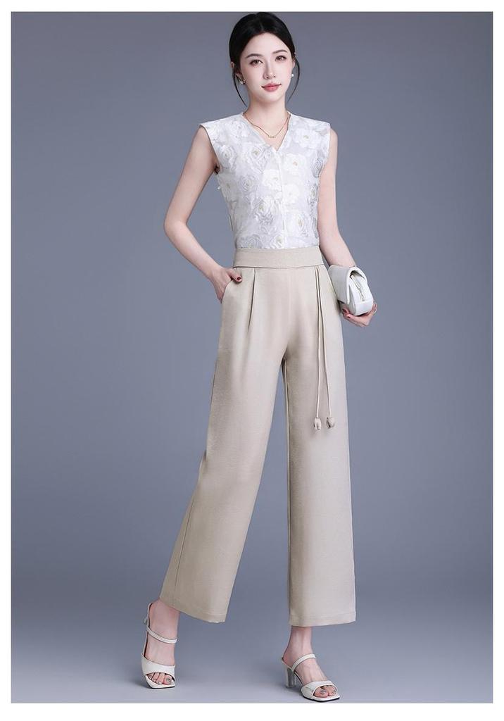 2026 New Versatile High Waist Straight Leg Trousers - Loose, Slimming, Breathable, Stylish Trousers for Middle-Aged and Elderly Women.