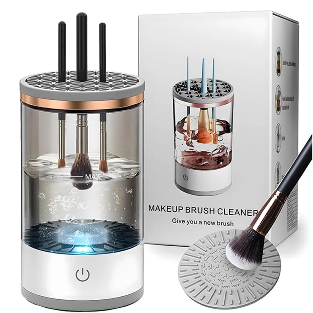 

3 In 1 Electric Makeup Brush Cleaner Automatic Spinner Makeup Brush Holder Stand Women Lazy Cleaning Brush Washer Quick Dry Tool