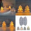 Flexible Silicone Mold for Night Lamp Festival Decoration Mold Christmas Tree Candle Holder Mould Jewelry Making Tool
