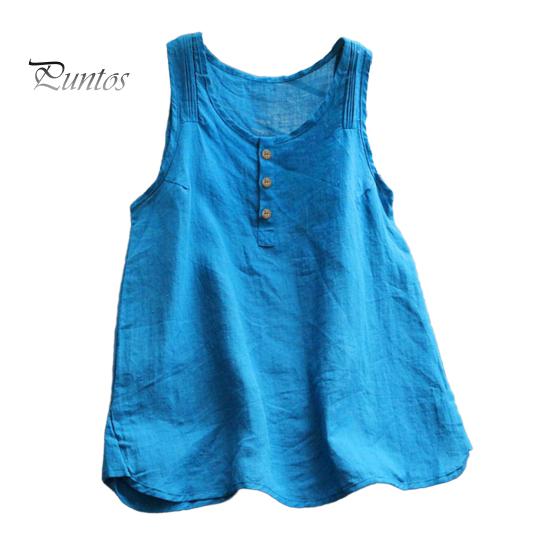 

Женский жилет с круглым вырезом, однотонные топы без рукавов, свободный крой, декор на пуговицах, летняя камзол, повседневная одежда 3XL синий