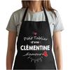 Kitchen Apron - Clementine of Love - Black - Durable Cotton - Breton Print