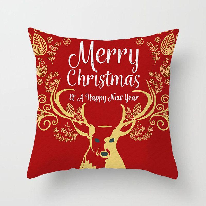 Luxurious Peach Skin Velvet Christmas Cushion Cover With Invisible Zipper Design