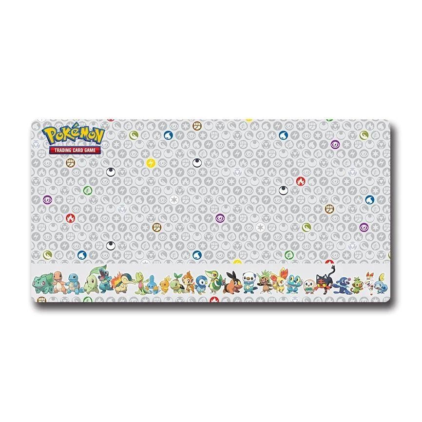 PTCG Adventure Card Pad Eevee Lillie Diy Rubber Action Toy Figures Anime Game Collection Battle Mat