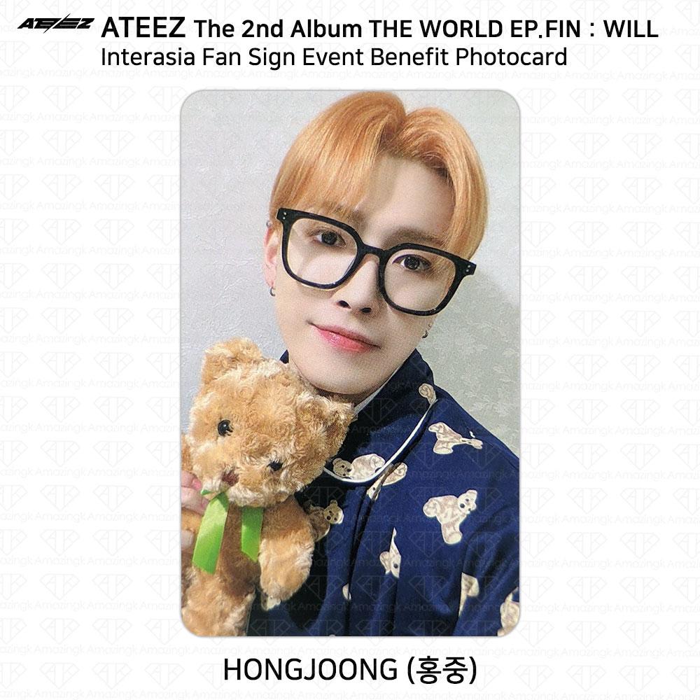 ATEEZ THE WORLD EP.FIN WILL InterAsia Fan Sign Event Benefiz-Fotokarte KPOP