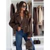 Fashion Style Fall and Winter Female Short Woolen Coat Loose Casual Stylish Niche Style Short Cardigan Jacket Tops