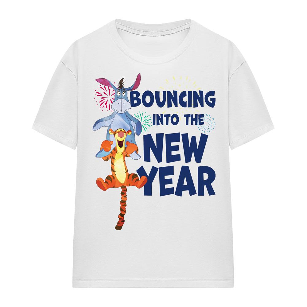 Winnie the Pooh Womens/Ladies Bouncing Into The New Year T-Shirt
