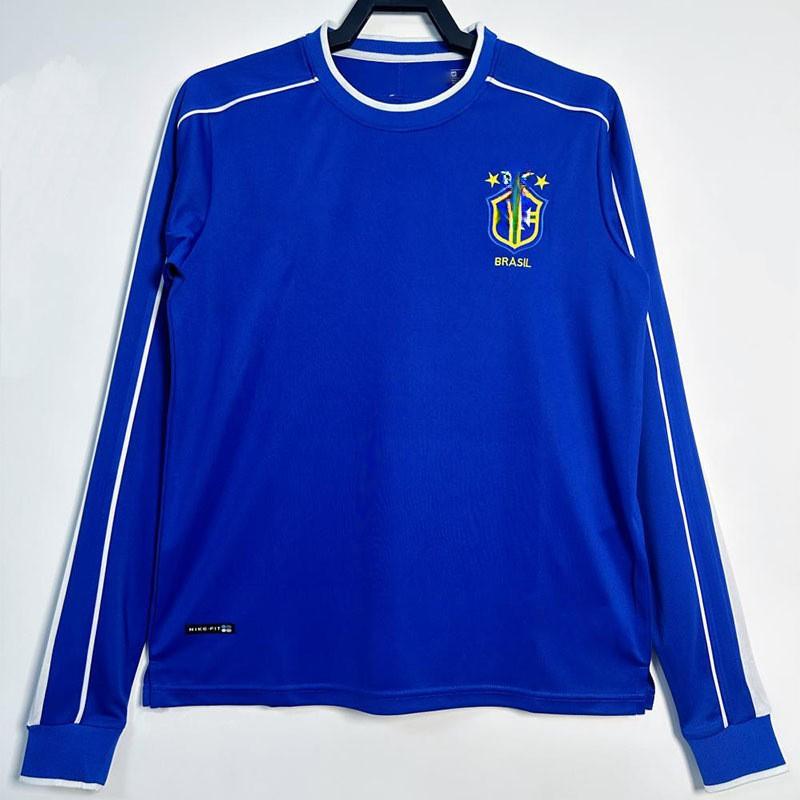 Long Sleeve Retro Football Jersey Men Classic Club National Team Style Sports Training Wear