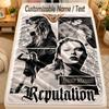 Flannel BlanketTaylor Swift Custom Name Text Personalized Soft Warm Throw Blanket Home Decor Gift