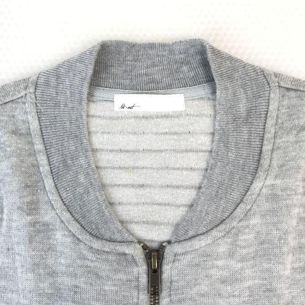 Ne-net Sweat Zip-Up Baseball Jacket Size-3/L Gray Women’s Jacket Jumper(USED)