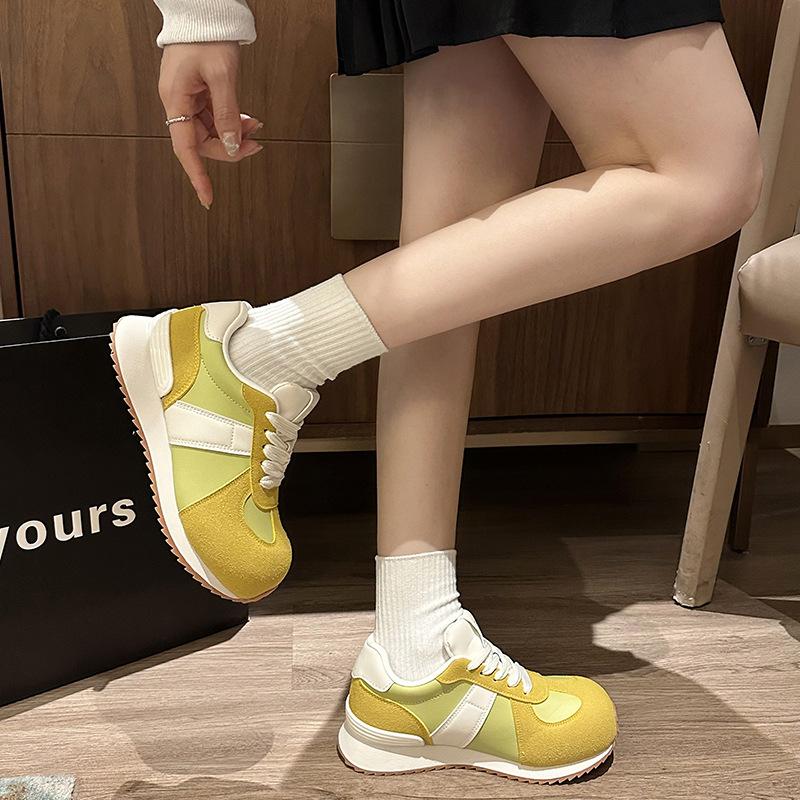 Women's Shoes Platform German Training Shoes 2025 Spring New Ugly Cute Big Head Soft Sole Forrest Gump Shoes Women's Casual Sports Shoes