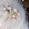 High-end Light Luxury Pearl Open Ring Personality Cold Wind Ring