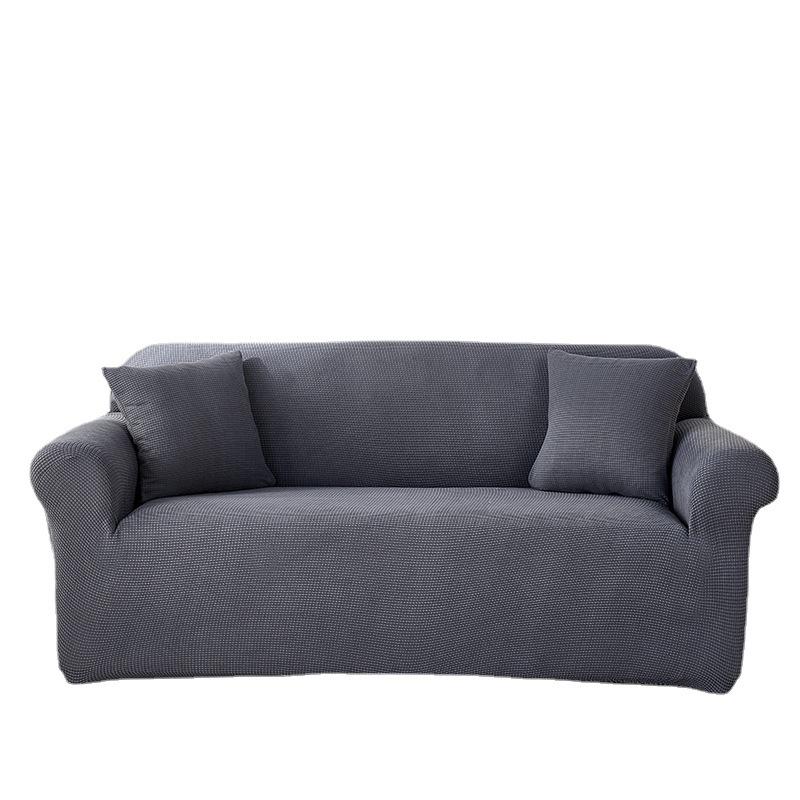 Solid Color Knitted Polar Fleece Sofa Cover - Full Coverage Cushion Cover