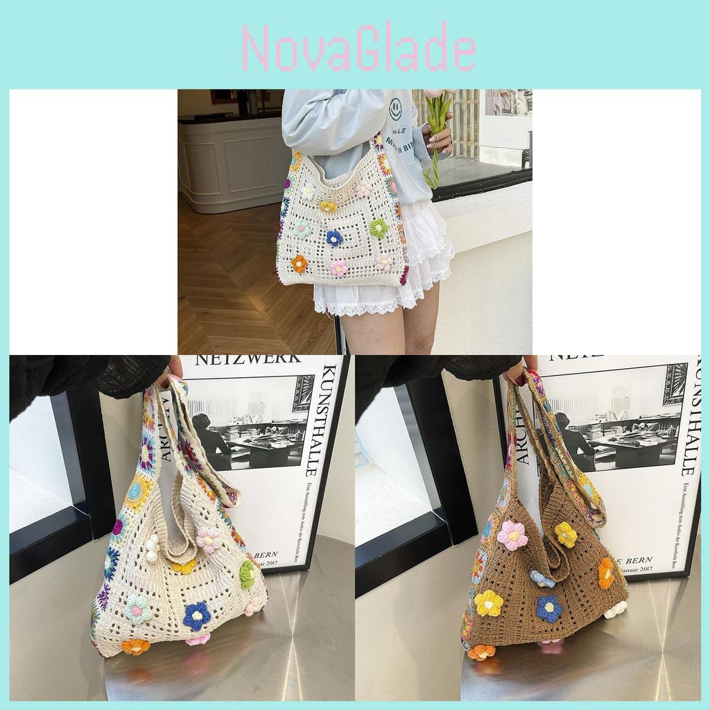 Trendy Large Woven Water Bucket Bag With Sewn Details For Street Style Looks