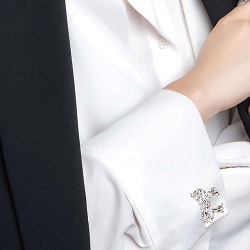 2 PCS Bowknot Shape Rhinestone Buttons Alloy Sewing Accessories for DIY Wedding Clothing Cardigan Cheongsam Crafts