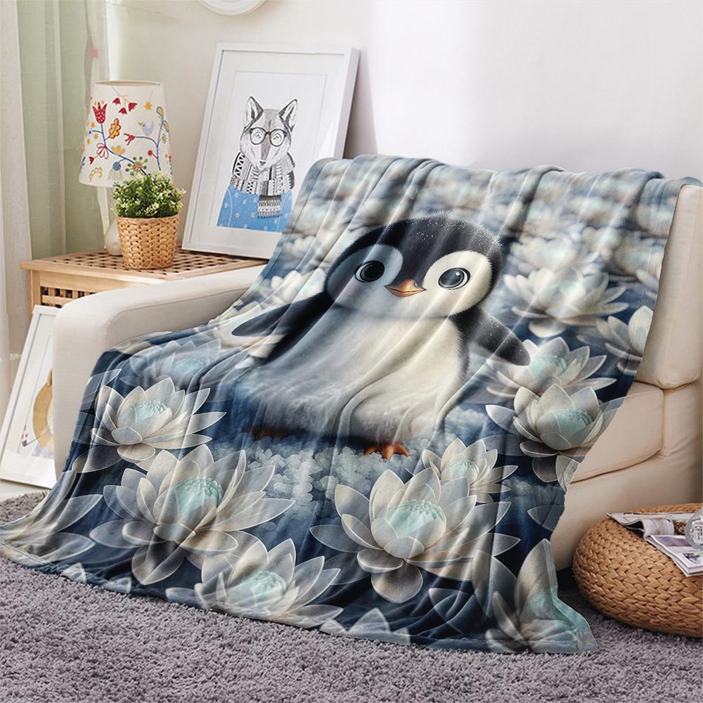 1 Manta de Franela con Estampado de Dibujos Animados, Alta Calidad, Cómoda para Todas las Estaciones, Decoración del Hogar, Calidez y Confort, Perfecta para Regalo de Navidad o Cumpleaños