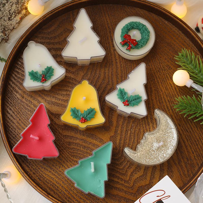 2PCS Christmas Tealight Candle New Year Candles Holiday Festive Home Decoration Soywax Guest Gift Set Scented Candle