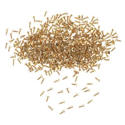 Flat Self-Tapping Screws Brass Material Golden Screws Model Tool