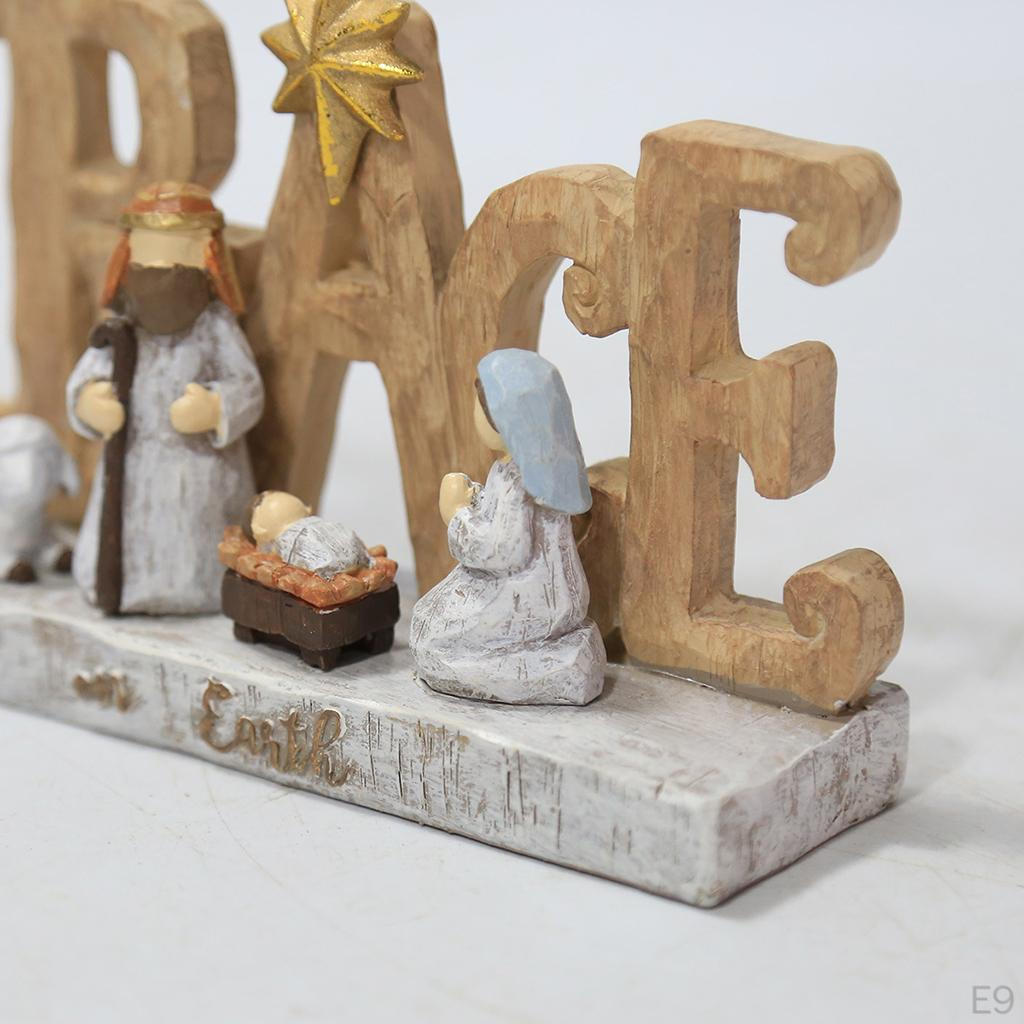 Nativity Resin Religious Baby Scene Figurine Stable Statue And Sculpture Ornaments