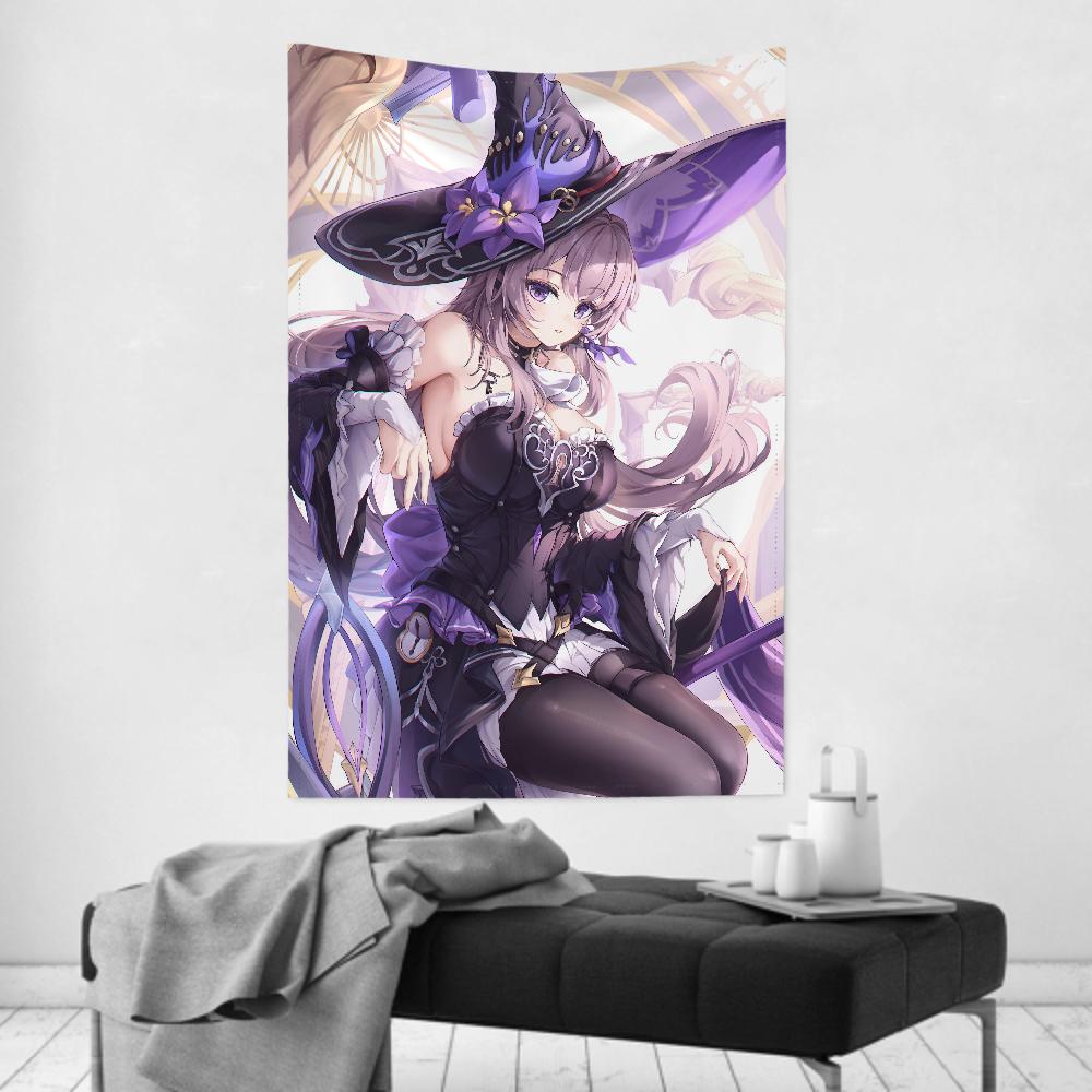 1 Stück The Herta Honkai Star Rail Spiel Wandteppich Raumdekor Wandtuch Party Hängender Hintergrund Raumdekor Babyzimmer