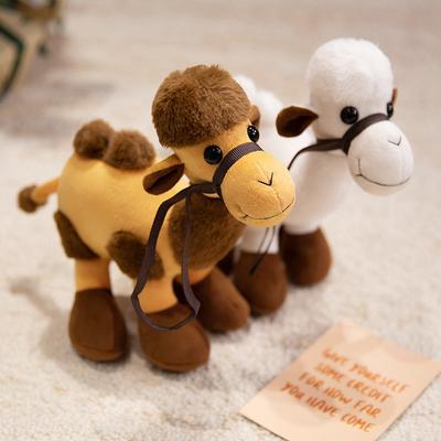 Adorable Standing Camel Plush Toys Soft Fluffy Lifelike Desert Camel Toys Funny Desktop Decor Nice Children Birthday Gift