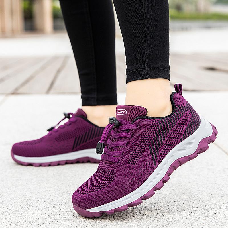 Men's sports shoes medium and old men's and women's casual breathable mesh shoes outdoor mountaineering travel walking shoes